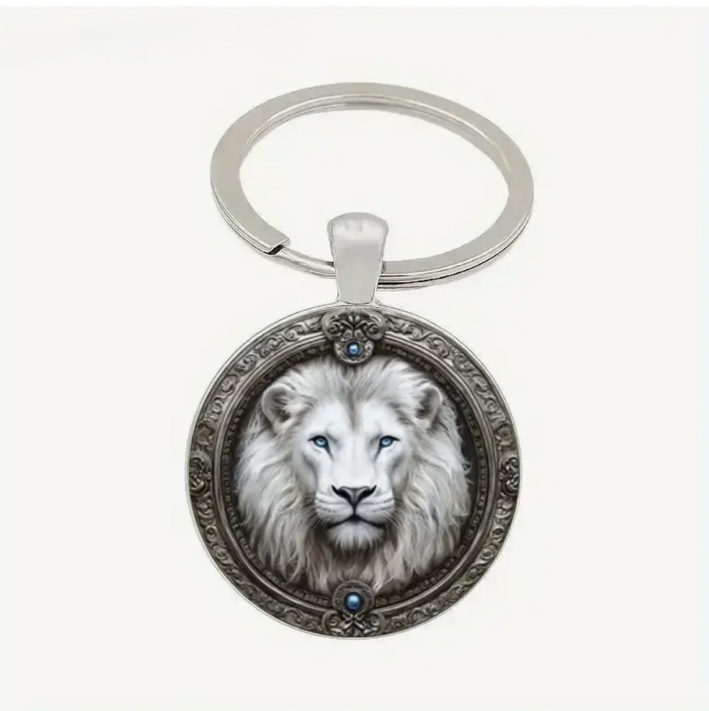 3/$25 White Lion Keychain